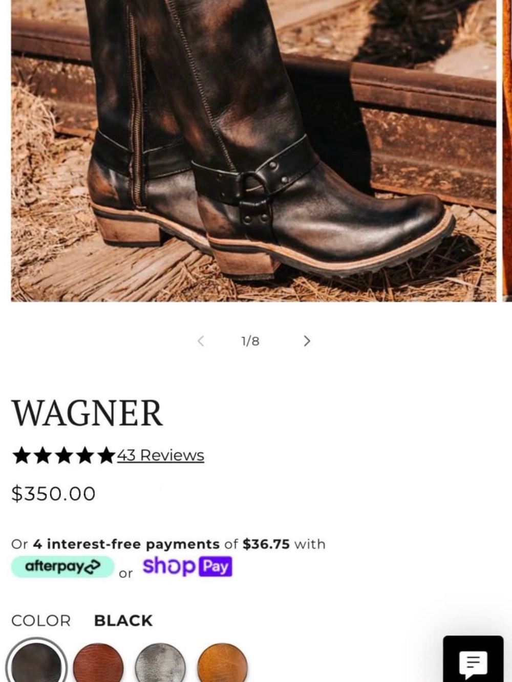 Freebird by Steven Black Leather Mid-Calf Harness Boots